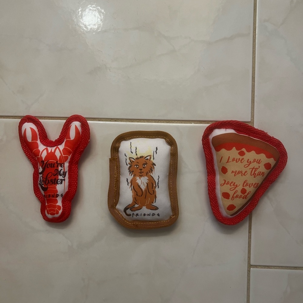 Fetch for Pets FRIENDS Themed Small Dog Toys (3 toys)